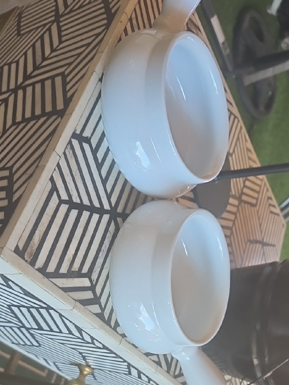 Sur La Table White Ceramic Mugs with Handles - Set of 2